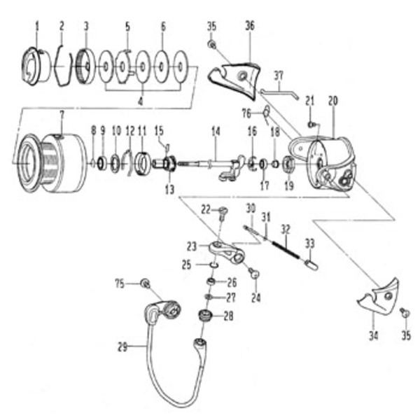ダイワ(Daiwa) パーツ:セルテート 3500 ローターナットベアリングプレート No016 160:459 3000～5000番用その他パーツ
