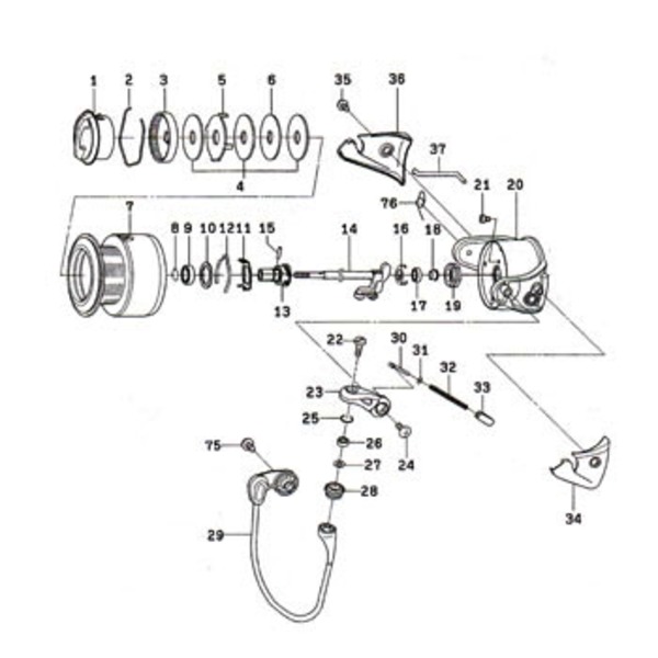 ダイワ(Daiwa) パーツ:セルテート 3500HD カスタム ローラーリング No025 185:117 3000～5000番用その他パーツ