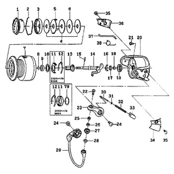 ダイワ(Daiwa) パーツ:カルディア KIX2500 ローターナット No019 140:162 1000～2500番用その他パーツ