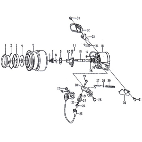 ダイワ(Daiwa) パーツ:ルビアス 2004 アームレバーシャフト No027 122:093 投げ専用その他パーツ