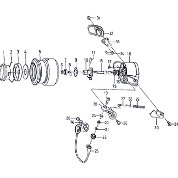ダイワ(Daiwa) パーツ:エメラルダス 2506 クリックリーフSP No008 133:678 投げ専用その他パーツ