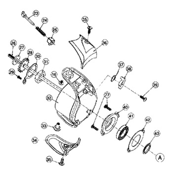 ダイワ(Daiwa) パーツ:ラクセル V2506 アームレバーSPカバー No036 108:865 1000～2500番用その他パーツ