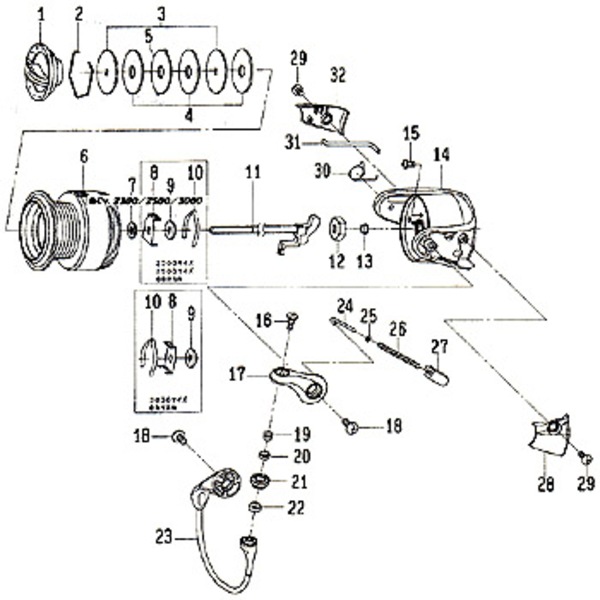 ダイワ(Daiwa) パーツ:Cy.2500 スプール 2-6 No006 128:264 1000～2500番用スプールパーツ