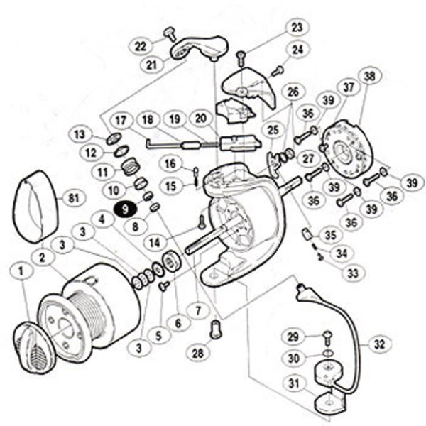 シマノ(SHIMANO) パーツ:02ナビ 6000PG ベール …