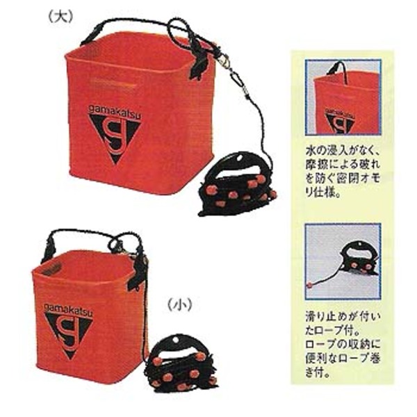がまかつ(Gamakatsu) 水汲みバケツ(ロープ巻き付)GM-1460  GM-1460 バッカン･バケツ･エサ箱