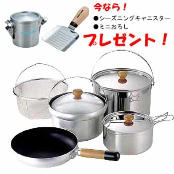 ユニフレーム(UNIFLAME) fan5(ファンゴ-)DX≪シーズニングキャニスター&ミニおろし≫プレゼント！ 660232 ステンレス製ソロクッカーセット