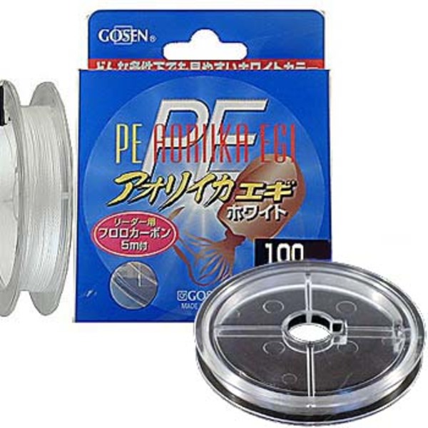 ナチュラム PEアオリイカエギ 100m+フロロカーボンショックリーダー 20mセット   エギング用PEライン