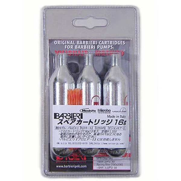 ユニコ(UNICO) BARBIERI CO2スペアカートリッジ 16g(3本入) 12162 ハンディポンプ
