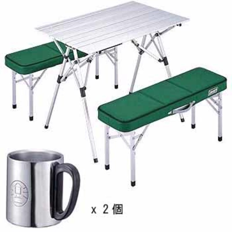 Coleman(コールマン) ピクニックベンチセット+ダブルステンレスマグ300