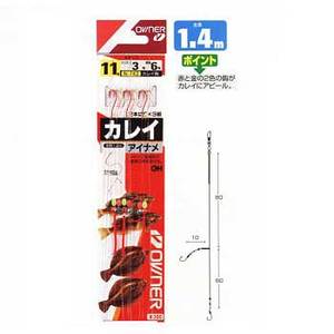 オーナー針 赤金カレイ2本 鈎12/ハリス3 赤.金 N-743 オーナー針 赤金カレイ2本 鈎12/ハリス3 赤.金 N-743