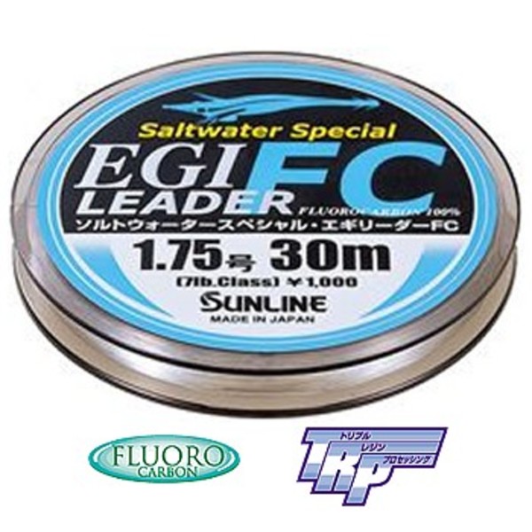 サンライン(SUNLINE) ソルトウォータースペシャル エギリーダー FC 30m   エギング用ショックリーダー