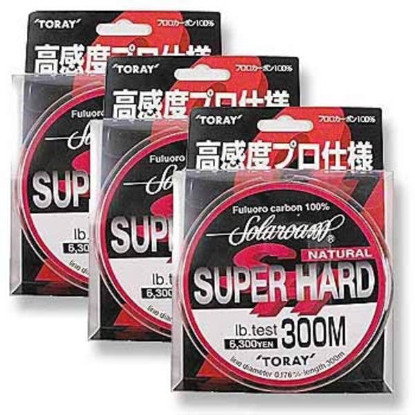 東レモノフィラメント(TORAY) ソラローム スーパーハード ナチュラル 300m×3個セット   ブラックバス用フロロライン