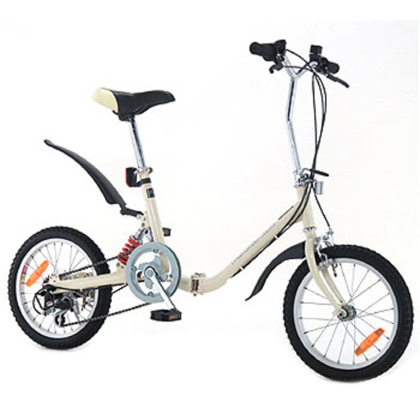 ノーブランド リアサスペンション折り畳み自転車/KYS-1603SUS KYS1603SUS 16インチ変速付き折りたたみ自転車