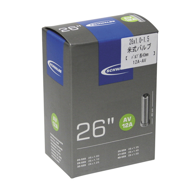 SCHWALBE(シュワルベ) 【正規品】チューブ 26インチ No.12A  サイクル/自転車 12A-AV 21～26インチチューブ