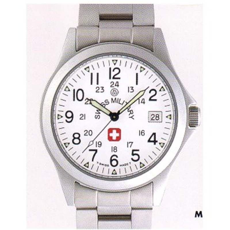 M*O様 SWISS MILITARY スイスミリタリー クオーツ腕時計 m15 SWISS MILITARY(スイスミリタリー) メタルベルト ML-18B｜アウトドア