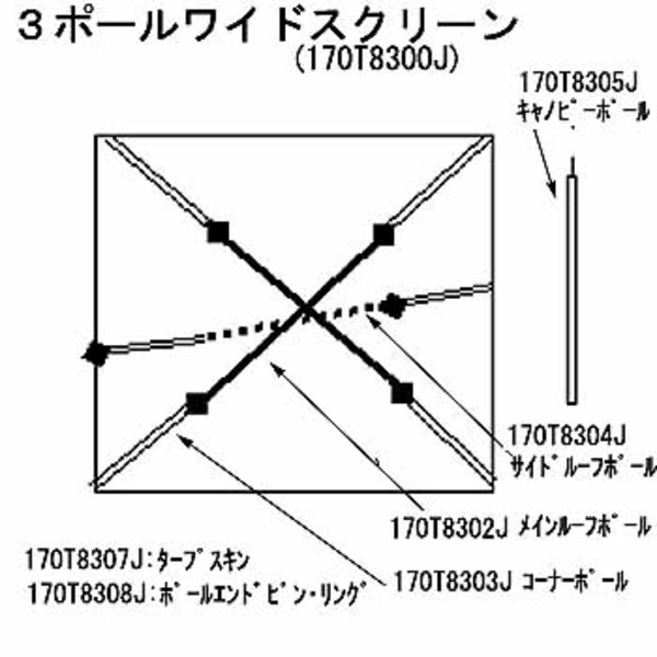 Coleman(コールマン) 【パーツ】 タープスキン《3ポールワイドスクリーンタープ》 170T8307J パーツ&メンテナンス用品