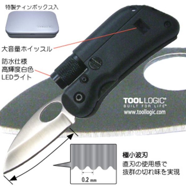 TOOLLOGIC(ツールロジック) SL1ミニ･ライト 極小波刃 (特製ティンボックス入) SL1MJT フォールディングナイフ