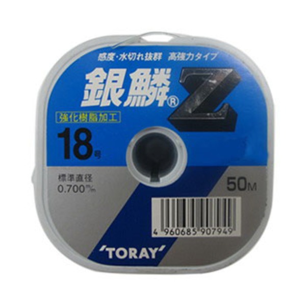 東レモノフィラメント(TORAY) 銀鱗Z18号   ハリス50m