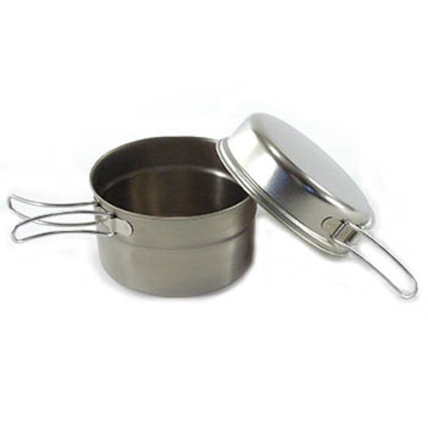 ベルモント(Belmont) チタンスタッキングシャロークッカー650(ケース付) BM-023 チタン製ソロクッカーセット