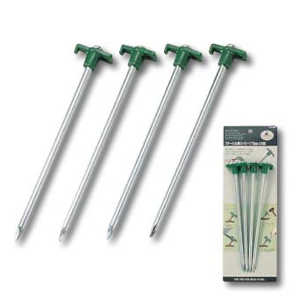 キャプテンスタッグ(CAPTAIN STAG) スチール丸棒ネイルペグ25cm 4本組 M-8399 ペグ