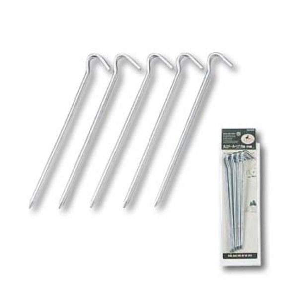 キャプテンスタッグ(CAPTAIN STAG) 丸スチールペグ21cm 5本組 M-8395 ペグ