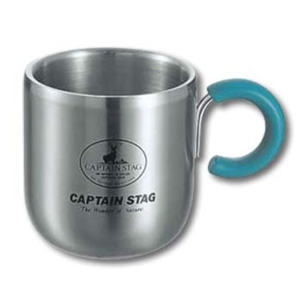 キャプテンスタッグ(CAPTAIN STAG) ピアリーダブルステンマグカップ280ml(グリーン) M-9134 ステンレス製マグカップ