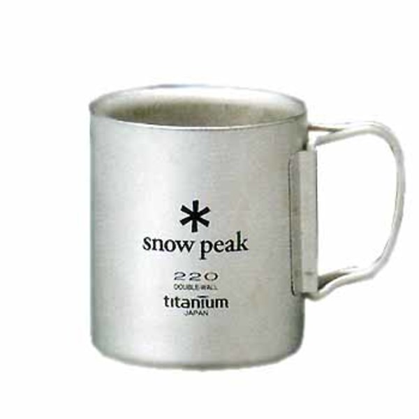 スノーピーク(snow peak) チタンダブルマグ220mlフォールディングハンドル MG-051FH チタン製マグカップ