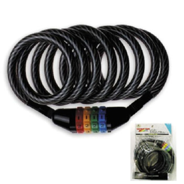 キャプテンスタッグ(CAPTAIN STAG) Y-4241 レインボーダイヤルロックコイルタイプ Y-4241 鍵･ロック