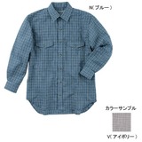 ムッシュ(MUSSHU) 風通るしじら織りメンズチェックシャツ 50300 長袖シャツ(メンズ)