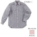 ムッシュ(MUSSHU) 風通るしじら織りレディスチェックシャツ 50305 シャツ･ポロシャツ(レディース)