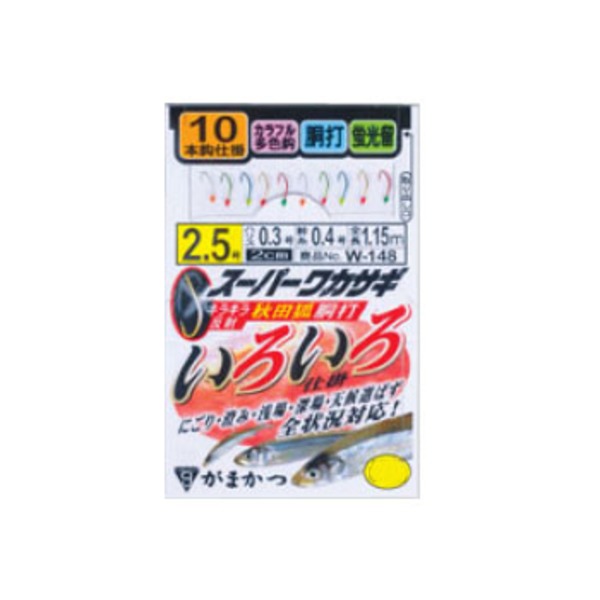 がまかつ(Gamakatsu) スーパーワカサギいろいろ仕掛 秋田狐胴打 10本 W-148 ワカサギ仕掛け