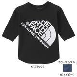THE NORTH FACE(ザ･ノース･フェイス) JUMBO LOGO 3/4 TEE Kid’s NTJ37904 半袖シャツ(ジュニア/キッズ/ベビー)