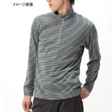 ミズノ(MIZUNO) ブレスサーモ･ボーダーニットジップネックシャツ Men’s 73EM10905 長袖シャツ(メンズ)