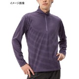 ミズノ(MIZUNO) ブレスサーモ･ボーダーニットジップネックシャツ Men’s 73EM10969 長袖シャツ(メンズ)