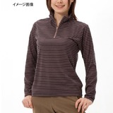 ミズノ(MIZUNO) ブレスサーモ･ボーダーニットジップネックシャツ Women’s 73EW10955 シャツ･ポロシャツ(レディース)