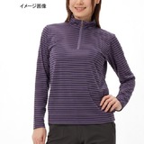 ミズノ(MIZUNO) ブレスサーモ･ボーダーニットジップネックシャツ Women’s 73EW10969 シャツ･ポロシャツ(レディース)