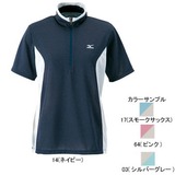 ミズノ(MIZUNO) ドライベクター･ライトインナー半袖ジップネックシャツ Women’s 73EL204 シャツ･ポロシャツ(レディース)