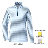 ミズノ(MIZUNO) ビューフィット･ボーダー長袖ハイネックシャツ Women’s 73EL215 シャツ･ポロシャツ(レディース)