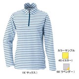 ミズノ(MIZUNO) ビューフィット･ボーダー長袖ハイネックシャツ Women’s 73EL215 シャツ･ポロシャツ(レディース)
