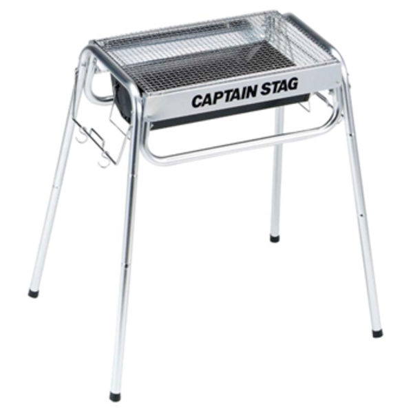 キャプテンスタッグ(CAPTAIN STAG) アルミ スライド グリルフレーム 450 3～4人用 M-6491 BBQコンロ(脚付き)