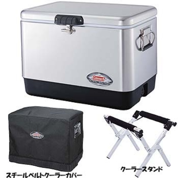 Coleman(コールマン) 54QT スチールベルトクーラー【お買い得3点セット】 6155B707G キャンプクーラー50～99リットル