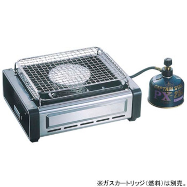 キャプテンスタッグ(CAPTAIN STAG) 遠赤炭火風卓上ガス網焼きコンロ M-6350 ガス式
