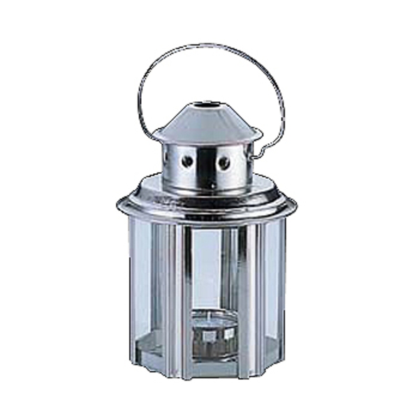 キャプテンスタッグ(CAPTAIN STAG) ヘキサゴンキャンドルランプ(M)シルバー M-1387 キャンドル式