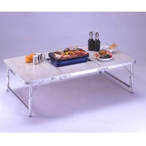 キャプテンスタッグ(CAPTAIN STAG) レジデンス 卓上コンロ用 三折アルミテーブル M-3734 キャンプテーブル