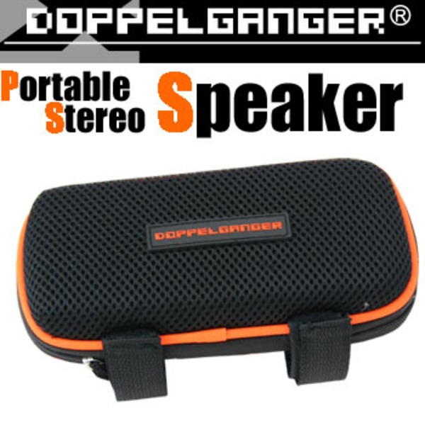 ドッペルギャンガー(DOPPELGANGER) ポータブルステレオスピーカー BS-1 ﾌﾞﾗｯｸ フロントバッグ