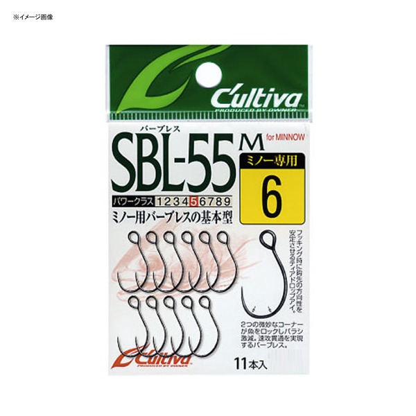 オーナー針 S-55BLM   シングルフック(トラウト用)