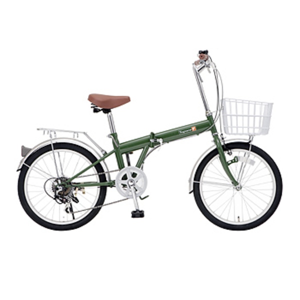 トップワン(TOPONE) 20型 6段変速･カゴ付折畳自転車 KGK20MG79 20インチ変速付き折りたたみ自転車