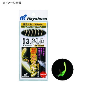 ハヤブサ(Hayabusa) 蓄光スキンサビキ (堤防小アジ五目 )フラッシュ HS401