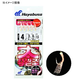 ハヤブサ(Hayabusa) 太ハリスサビキ 蓄光スキン レッド HS415