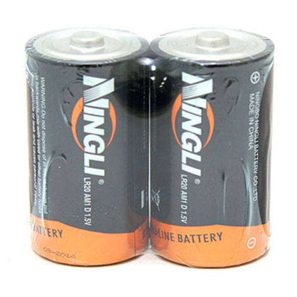 ノーブランド NINGLI アルカリ単1乾電池(2本パック)   電池&ソーラーバッテリー
